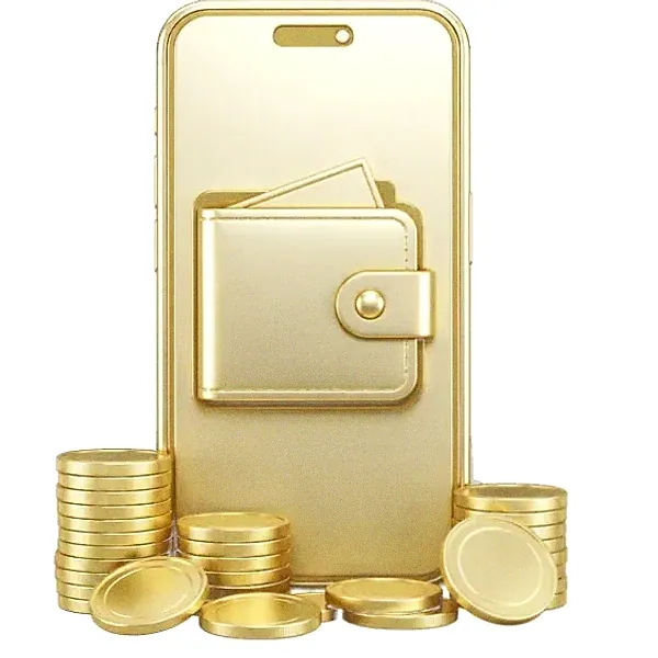 Smartphone with wallet — Lucky Vegas