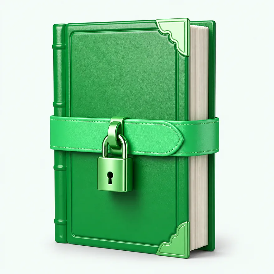Book with padlock strap — Lucky Vegas