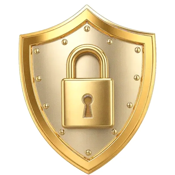 Shield with padlock — Lucky Vegas