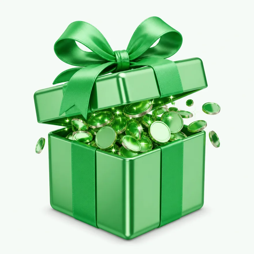 Ribbon-tied gift box — Lucky Vegas