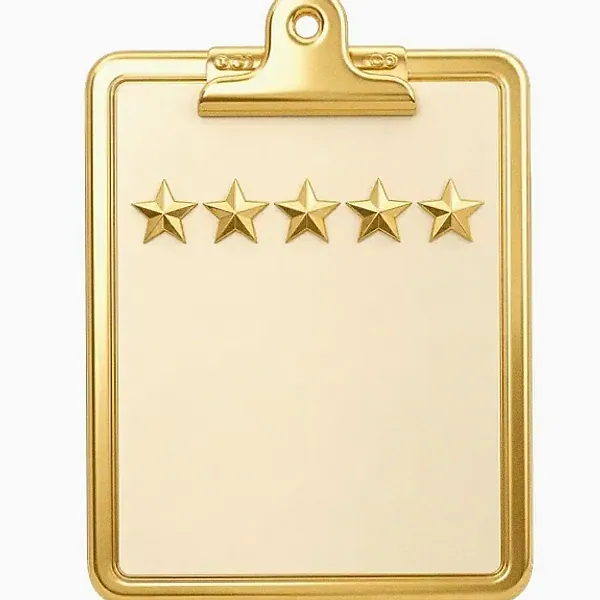 Star rating clipboard — Lucky Vegas