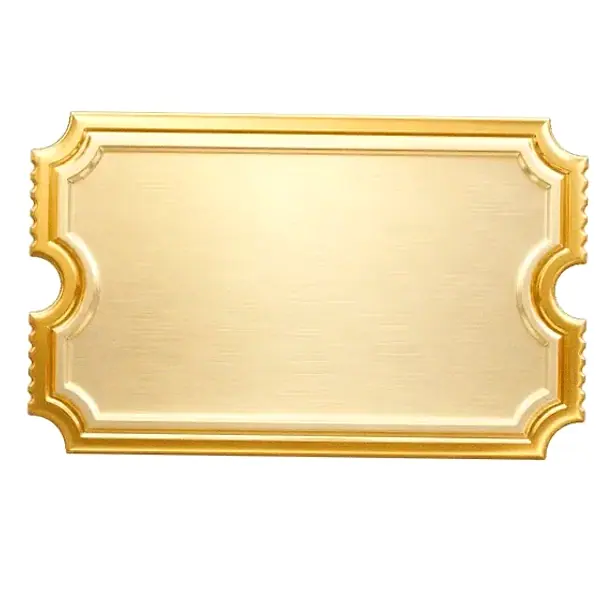 Blank ticket plaque — Lucky Vegas