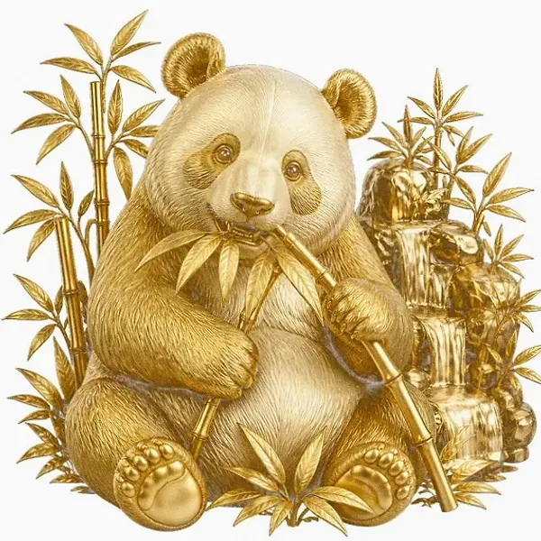 Panda eating bamboo — Lucky Vegas