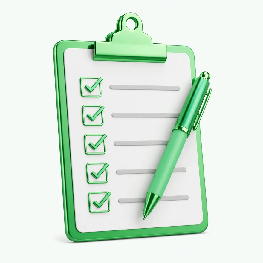 Clipboard checklist — Lucky Vegas