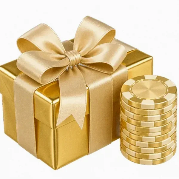 Gift box and chips — Lucky Vegas
