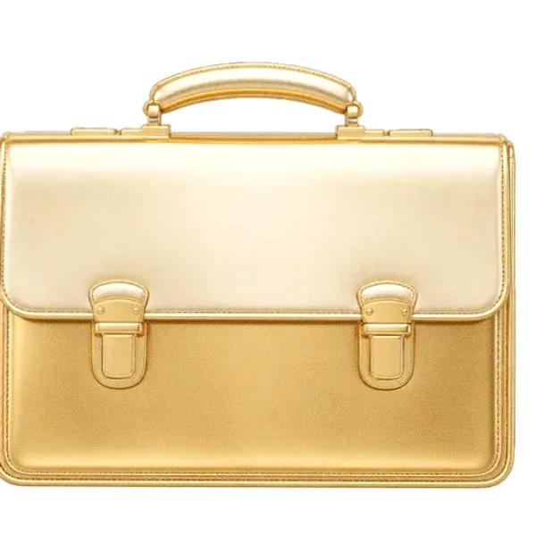 Leather briefcase — Lucky Vegas