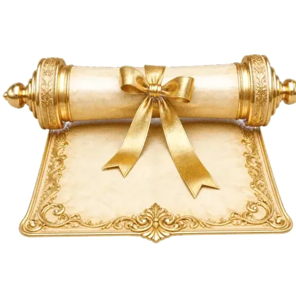 Decorated parchment scroll — Lucky Vegas
