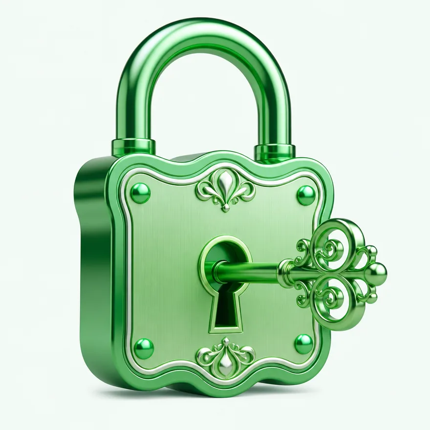 Padlock with key — Lucky Vegas