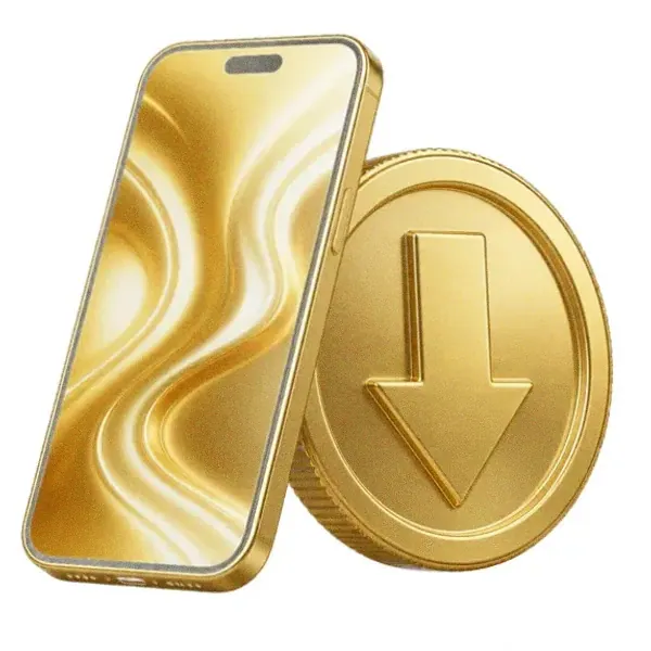 Smartphone and coin — Lucky Vegas
