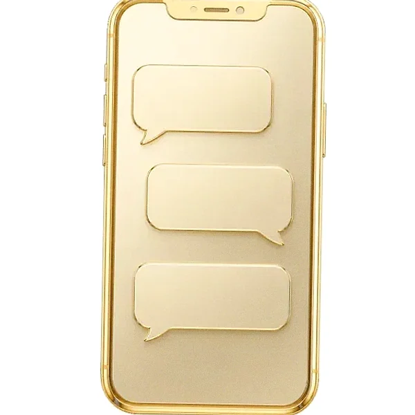 Smartphone with chat bubbles — Lucky Vegas