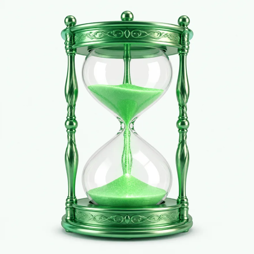 Ornate hourglass — Lucky Vegas